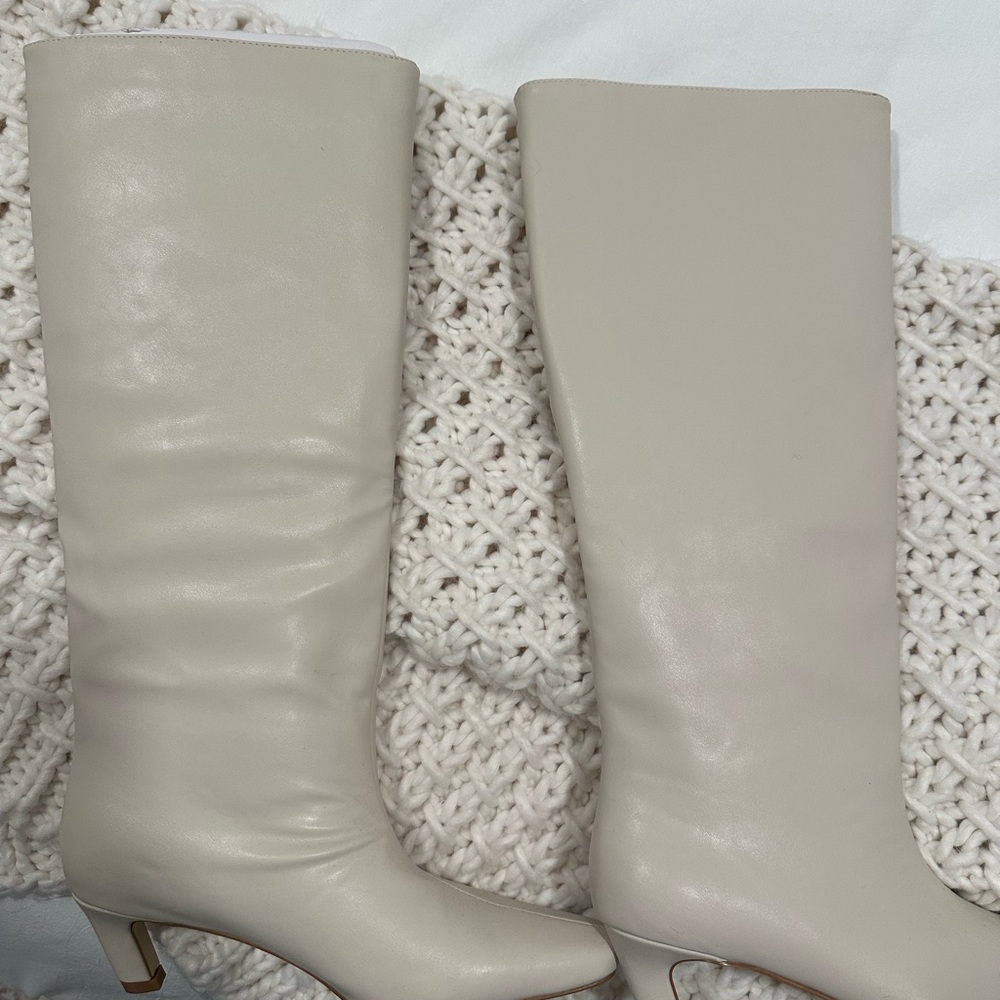 Billini Elegant Cream Knee-High Boots